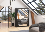 Liugustega Riidekapp ALEN 150 150x200x58 Must