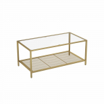 Diivanilaud klaasist 106x55x45 cm kuldne