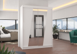 Liugustega Riidekapp BOLTON 150 150x200x58 cm Valge