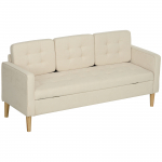 3 istmeline diivan 166.5x62 cm kreemjasvalge