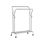 Riidestange 103.5x52.5x155cm h&otilde;bedane