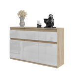 Sahtlitega kummut 120x75x35 cm Sonoma Tamm