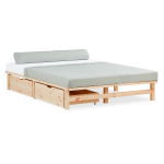 Sahtlitega voodi 140x200 Looduslik