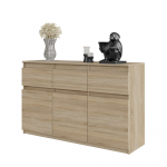 Sahtlitega kummut 120x75x35 cm Sonoma Tamm