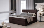 Boxspring voodi Loree 160x115x215 cm Tumepruun