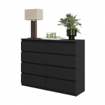 Kummut sahtlitega 120x92.5x33.5 cm Must
