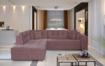 Nurgadiivan Pieretta 260x205x80 cm Roosa