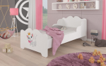 Voodi madratsiga XIMENA CAT 140x70 cm Valge