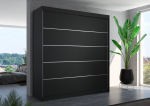 Riidekapp ESTEVA 200 200x215x58 cm Must
