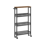 Serveerimislaud ratastel 13 x 45 x 77 cm must