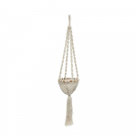Rippuv lillepott The Twisted Macram&eacute; valge S