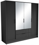 Riidekapp Norel 200 200x200x51 cm Grafiit