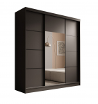 Liugustega Riidekapp Keri 200x215x61 cm Must