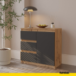 Madal kummut Mikel 75x80x35 cm Tamm Antratsiit