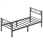 &Uuml;heinimesevoodi 208x91.8x86.4 cm Must Metall