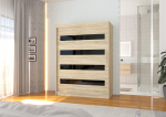 Liugustega Riidekapp Martinez KAREN 150x200x58 Must Sonoma