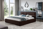 Voodi Latina 160x200 180x93x223 cm Tumepruun
