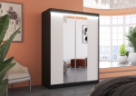 Liugustega Riidekapp FEVER 150 150x200x58 Must
