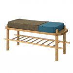 Esikupink riiuliga 102 cm bambus