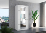 Liugustega riidekapp KSAWER 100 100x200x58 cm Valge