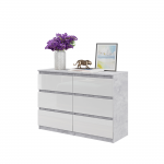 Kummut 100x71x33.5 cm Betooni Ilme Valge L&auml;ige