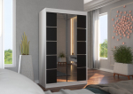 Liugustega Riidekapp GENUA 120 120x200x58 cm Valge