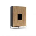 Riidekapp Lanzzi 135 135x200x60 cm Must