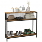 Konsoollaud 100x29.5x90 cm Pruun Must
