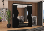 Liugustega riidekapp MEDISON 180 180x215x58 cm Must