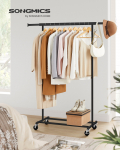 Riidestange ratastel 92-132x45.4x160cm must