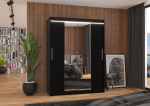 Liugustega Riidekapp INESS 150 150x200x58 Must
