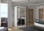 Liugustega Riidekapp NEVIO 100 100x200x58 cm Valge