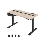 Elektriliselt reguleeritav laud 60 x 140 cm hall must