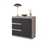 Elutoa kummut Mikel 80x75x35 cm Antratsiithall