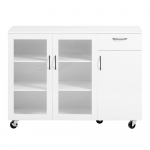 Ratastel k&ouml;&ouml;gikapp 116x40x86 cm valge