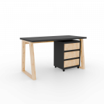 Kirjutuslaud sahtlitega 135x75.2x65 cm Grafiit