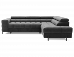 L-kujuline diivan Ferucce 276x200x72-93 cm Tume Hall