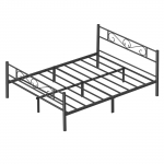 Voodiraam 207.6x161.8x86 cm Must Metall