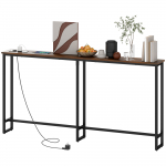Konsoollaud usb pordiga 160x20x80 cm pruun