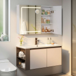 Vannitoakapp valgustusega 16.5x80x60 cm Valge