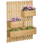 Lillepott ronimisalusega 60x16x80 cm looduslik