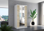 Liugustega Riidekapp KSAWER 100 100x200x58 cm Valge