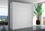 Liugustega Riidekapp ESTEVA 200 200x215x58 cm Valge