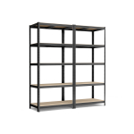 Metallist laoriiul 2 tk 200 x 100 x 50 cm must