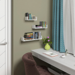 Seinariiulid 3tk 30/45/60x15x10cm valge