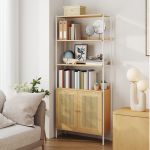Ustega raamaturiiul 30 x 76.4 x 174.7 cm beež