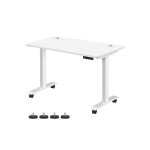 Reguleeritava k&otilde;rgusega kirjutuslaud 120x60x71-117cm valge