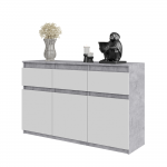 Sahtlitega kummut 120x75x35 cm Betoon