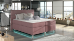 Boxspring-voodi Amadeo 140X200 155x130 cm Roosa