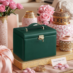 Ehtekarp v&auml;ike 17.5x22.5x16.5 cm Vintage Roheline